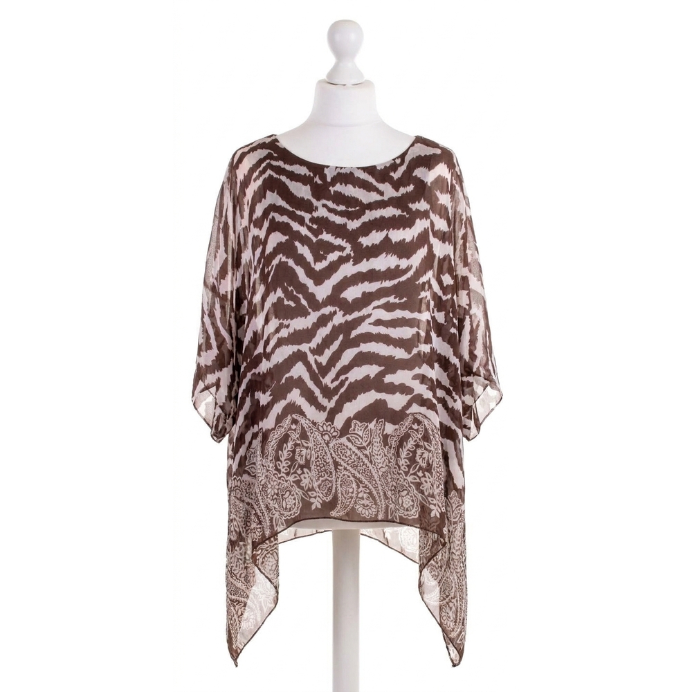 NEW GIGI MODA seta unica kaftan top in chocolate